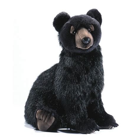 Handcrafted 16 Inch Lifelike Black Bear Cub Stuffed Animal by Hansa at ...