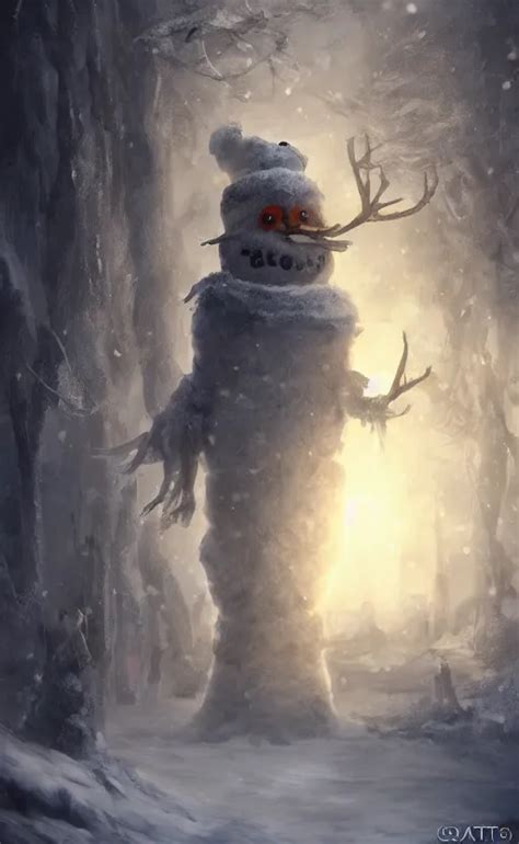 a a full body portrait of giant jack frost the snowman | Stable ...