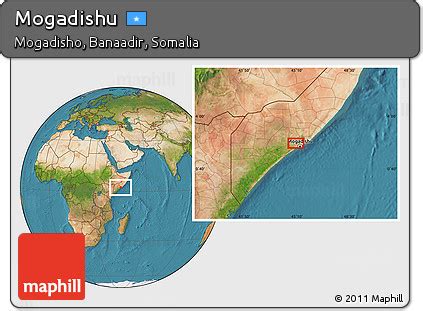 Free Satellite Location Map of Mogadishu