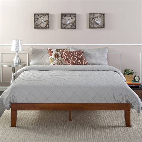 Zinus Wen 12" Wood Platform Bed Frame, Cherry, Twin - Walmart.com ...