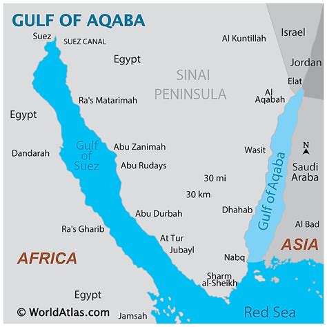 Gulf Of Aqaba - WorldAtlas