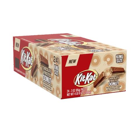 KIT KAT® Chocolate Frosted Donut King Size Candy Bars, 3 oz, 24 count box