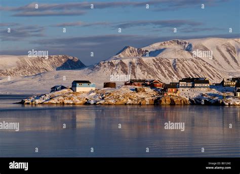 Greenland, Ittoqqortoormiit. The isolated village of Ittoqqortoormiit ...