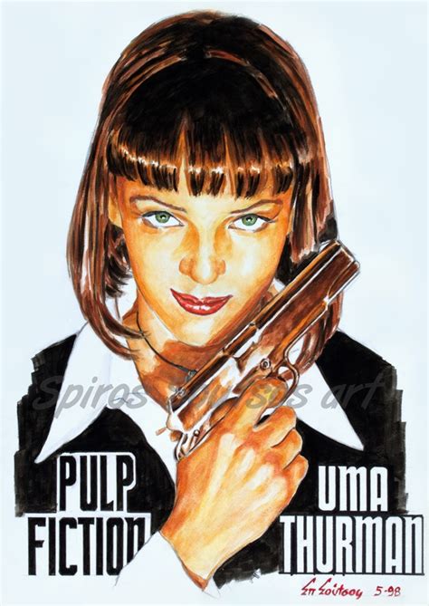 Uma Thurman "Pulp Fiction" 1994 | Canvas print, movie poster, painting