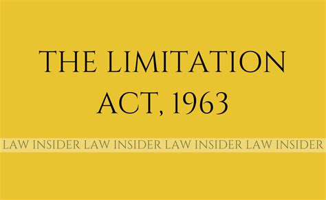 Landmark Cases of Limitation Act - LAW INSIDER INDIA- INSIGHT OF LAW ...