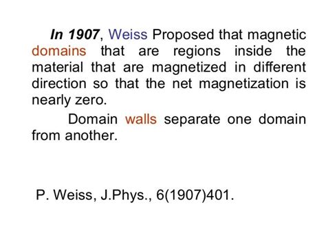 Magnetic domain and domain walls