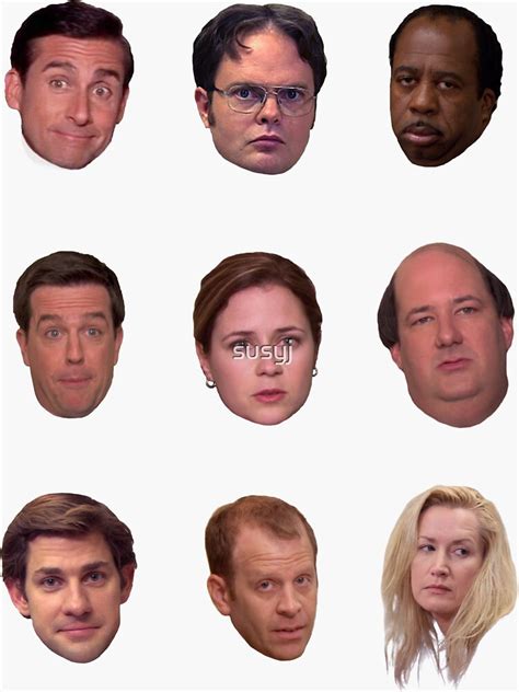 "The Office Characters Sticker Pack" Sticker for Sale by susyj | Redbubble