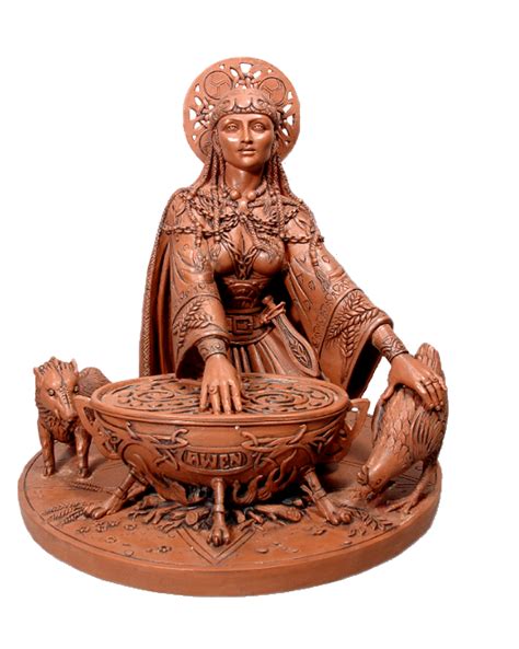 Cerridwen Celtic Mother Goddess Statue With Cauldron – Sabbat Box