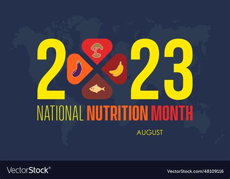 2023 concept national nutrition month design Vector Image