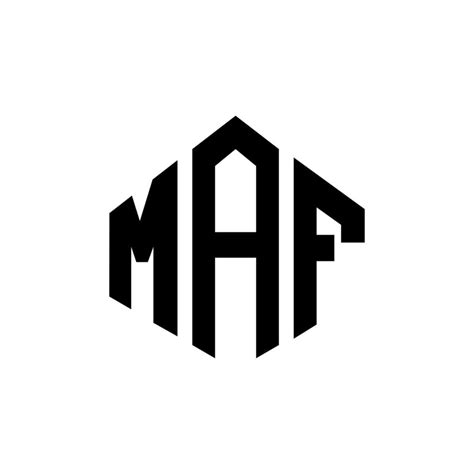 MAF letter logo design with polygon shape. MAF polygon and cube shape ...