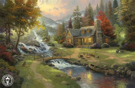 Thomas Kinkade Mountain Paradise painting | framed paintings for sale