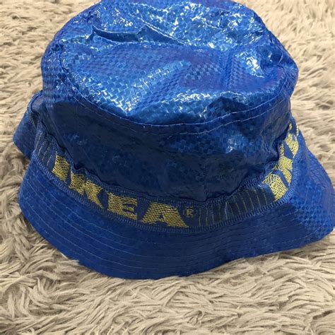 IKEA Men's Blue and Yellow Hat | Depop