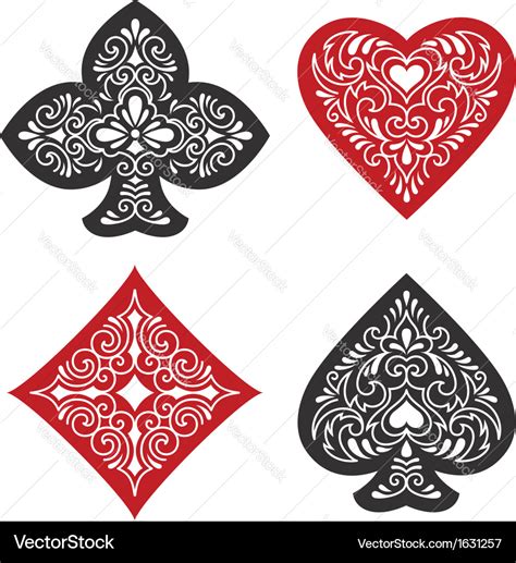 Card suits Royalty Free Vector Image - VectorStock