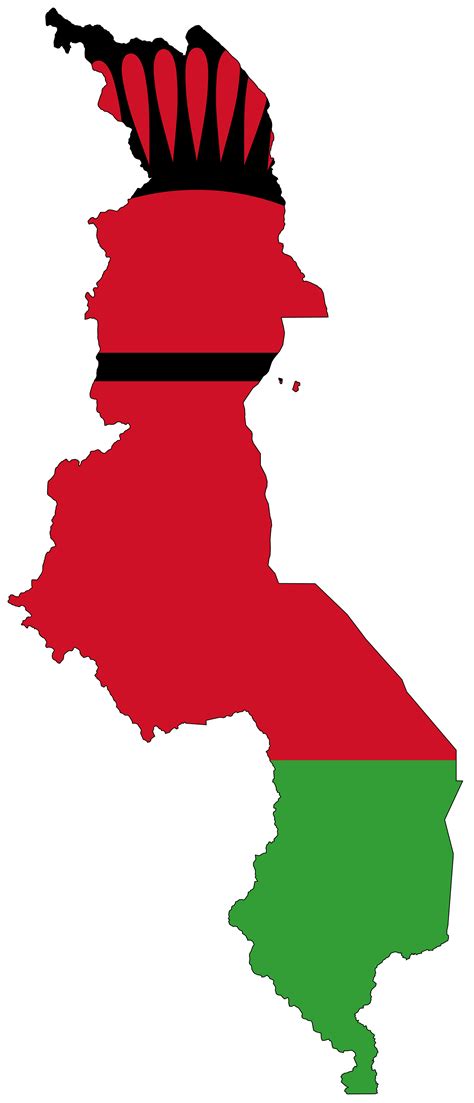 Malawi Flag Map • Mapsof.net