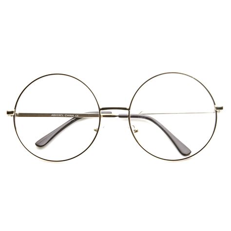 1920's Vintage Era Large Round Metal Clear Lens Glasses 8714 | Vintage ...