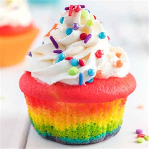 Rainbow Cupcakes - The Happier Homemaker