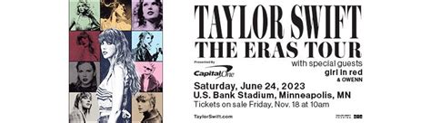 TAYLOR SWIFT THE ERAS TOUR HEADED TO U.S. BANK STADIUM ON JUNE 24, 2023 ...