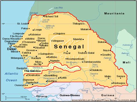 nice Map of Senegal | Senegal, Map, Amazing maps