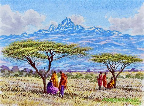 Mount Kenya 2 Painting by Joseph Thiongo - Pixels