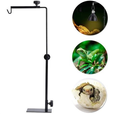 Pssopp Reptile Lamp Stand Adjustable Telescopic Floor Heat Light Stand ...