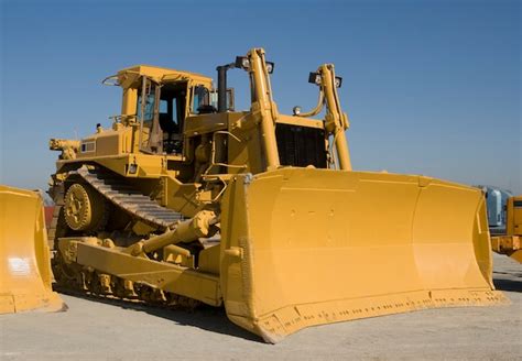 Premium Photo | A huge d10 caterpillar bulldozer at a heavy equipment ...