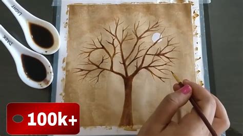 Easy coffee painting for beginner | Simple coffee Art - Coffee Oceans