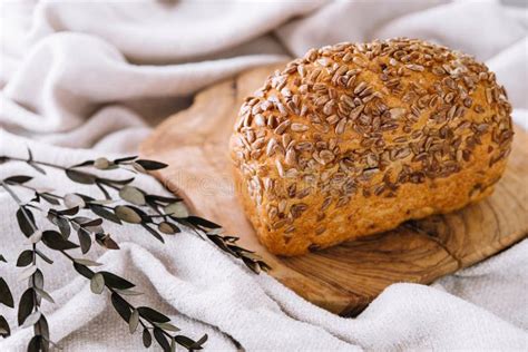 Whole Wheat Bread with Seeds on Wood Stock Image - Image of crust ...