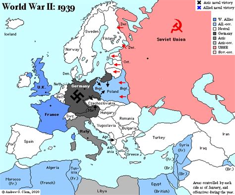 Map Europe World War 2 - Viole Jesselyn