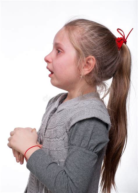 Scared little girl stock photo. Image of blond, emotions - 29262584