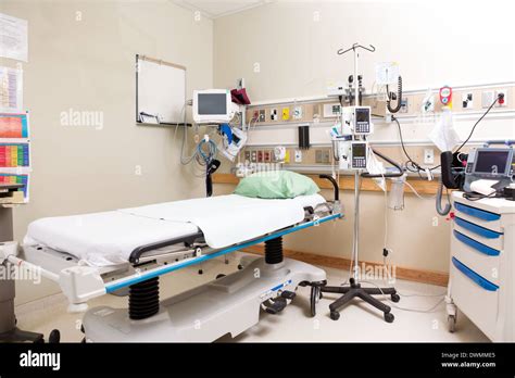 Emergency Hospital Bed With Equipment Stock Photo - Alamy