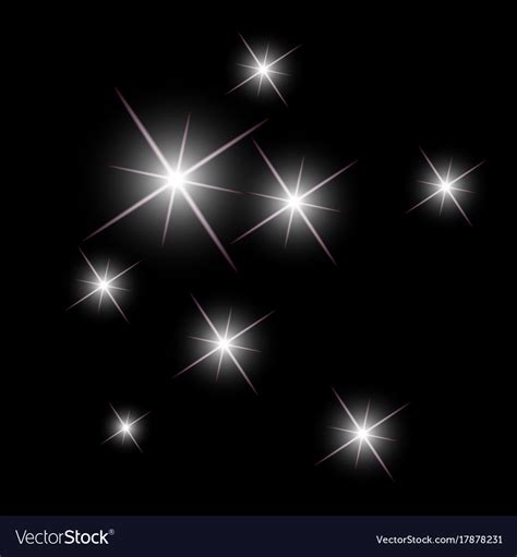 Background with sparkling stars glittering Vector Image