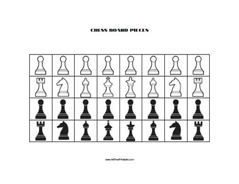 Chess Board Pieces – Free Printable