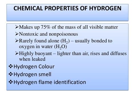 Hydrogen Gas: Physical Properties Of Hydrogen Gas