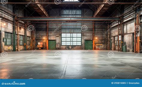 Industrial Interior of an Old Factory or Warehouse. Empty Warehouse ...