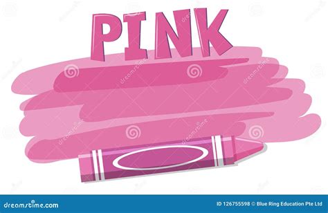 Pink Crayon Background Concept Vector Illustration | CartoonDealer.com ...