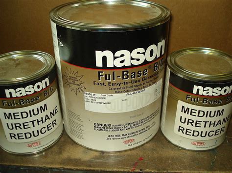 AUTO BODY SHOP PAINT NASON/DUPONT OLYMPIC WHITE BASECOAT CLEARCOAT KIT ...