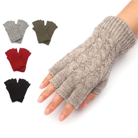 Winter Fingerless Gloves for Women Men Child Girl Boy Fall - Etsy