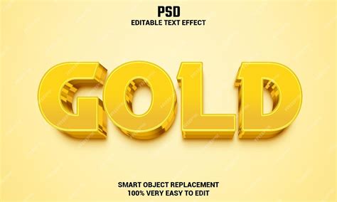 Premium PSD | Gold 3d editable text effect with background premium psd