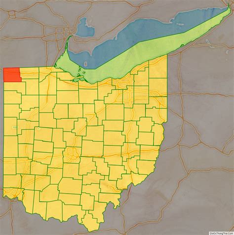 Map of Williams County, Ohio - Địa Ốc Thông Thái