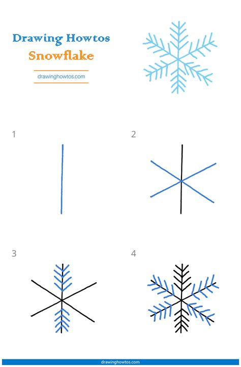 How to Draw a Snowflake - Step by Step Easy Drawing Guides - Drawing Howtos