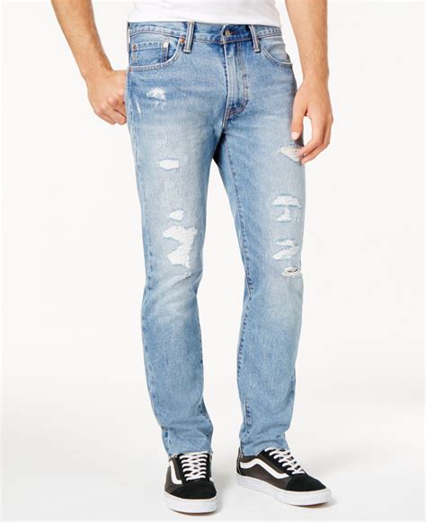 Levi's Men's 511tm Slim-fit Cropped Raw-hem Jeans in Blue for Men | Lyst