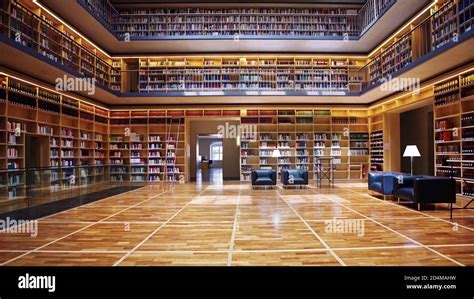 beautiful modern and luxury university library interior, perfect ...