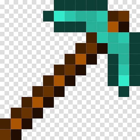 Diamond Pickaxe Minecraft Transparent