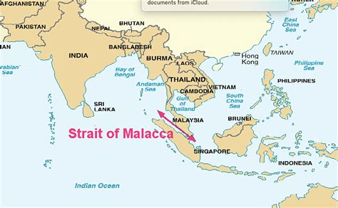 Map of the Strait of Malacca (Illustration) - World History Encyclopedia