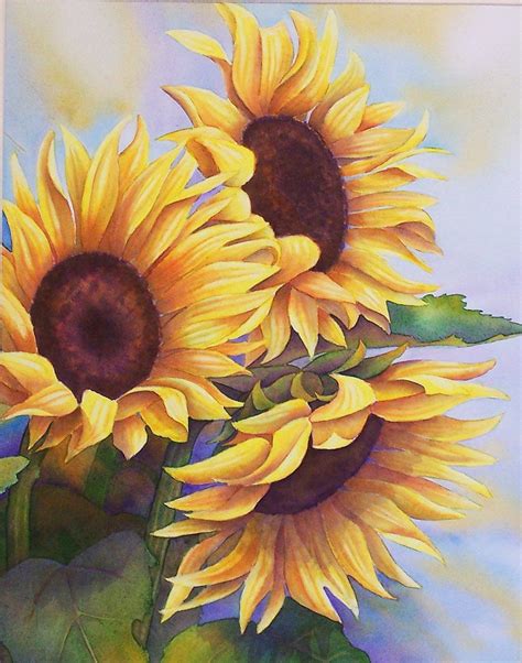 sunflower watercolor painting easy - Carmella Boothe