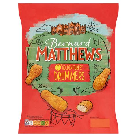 Bernard Matthews 7 Golden Turkey Drummers 350g | Breaded & Battered ...