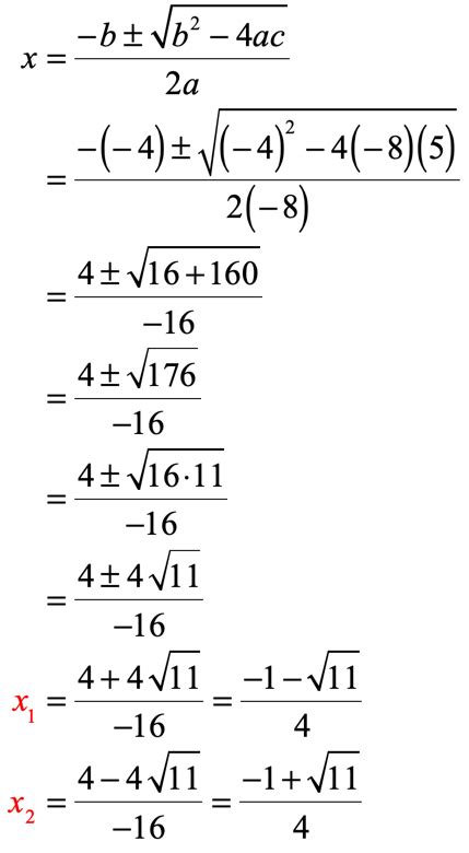 42 using the quadratic formula worksheet answers algebra 2 - Worksheet ...