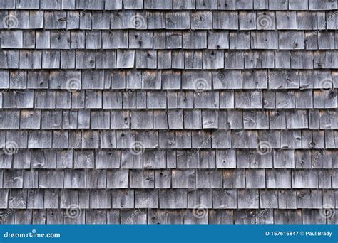 Weathered Gray Cedar Shingle Wall Stock Image - Image of textured ...