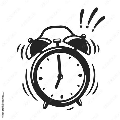 Alarm clock ringing Stock Vector | Adobe Stock