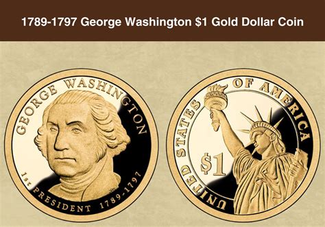 1789-1797 George Washington $1 Gold Dollar Coin Value (Errors List, "D ...